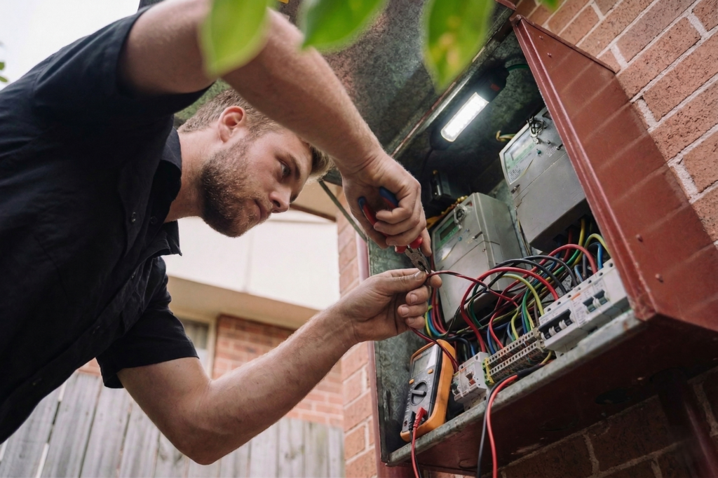Elizabeth Bay electrician performing electrical work